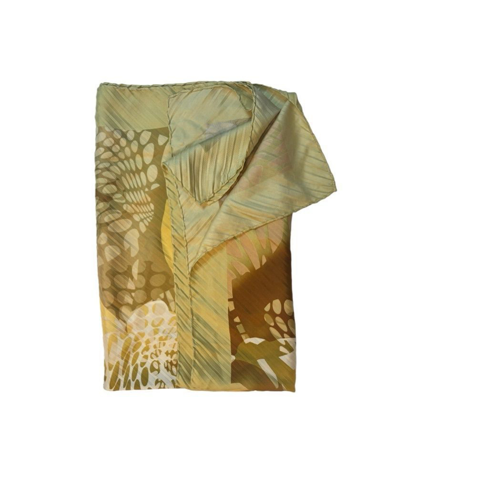 Women's Salvatore Ferragamo Scarf Green/Yellow Square 86CM - Picture 4 of 6